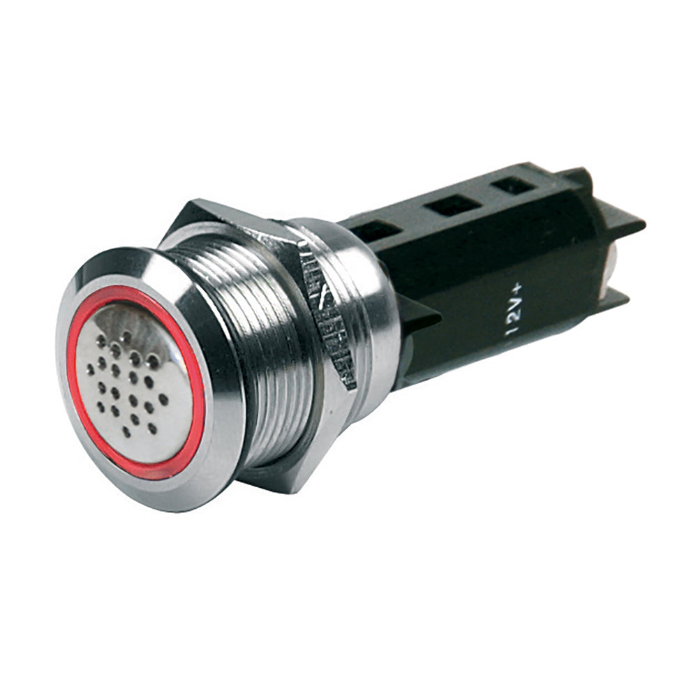 BEP 12V Buzzer wRed LED Warning Light Stainless Steel 80511000900